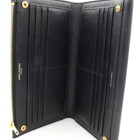 YSL Grain De Poudre Monogram uptown wallet - Picture 9 of 10